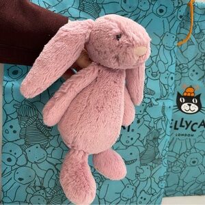 Retired Jellycat Bashful Pink Bunny Small 8” Plush Hard to find